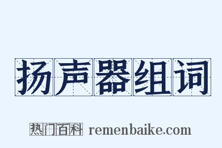 扬声器组词是什么意思的图片